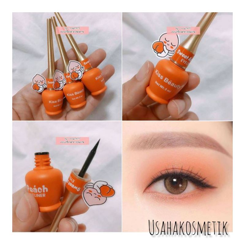 Promo Ecer Eyeliner Kiss beauty  Sweet As Peach | Soft Eyeliner  NO.57492-03 | 57492-03