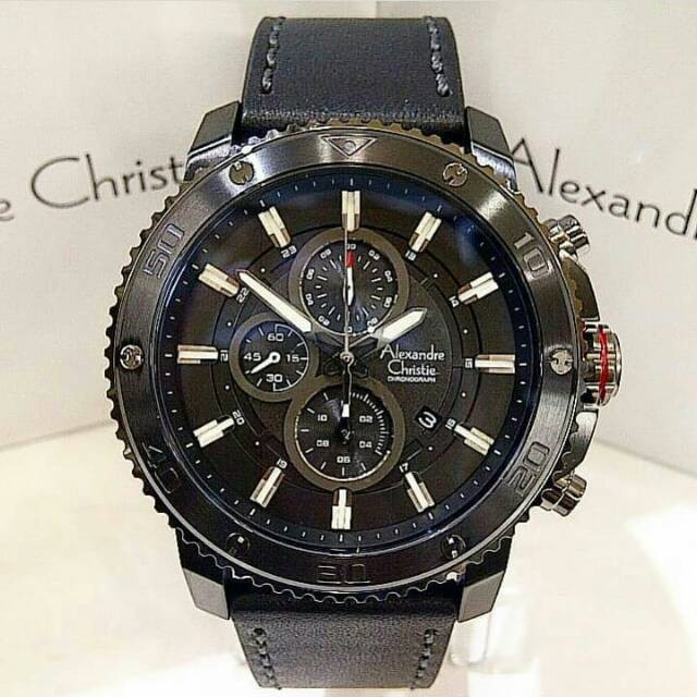 JAM TANGAN PRIA ALEXANDRE CHRISTIE 6509 AC6509MC FULL BLACK ORIGINAL GARANSI RESMI