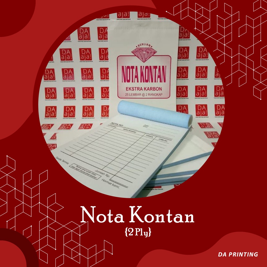 [DA PRINTING] Nota Kontan Kecil Extra Karbon/Nota olshop/ Nota Penjualan Surabaya