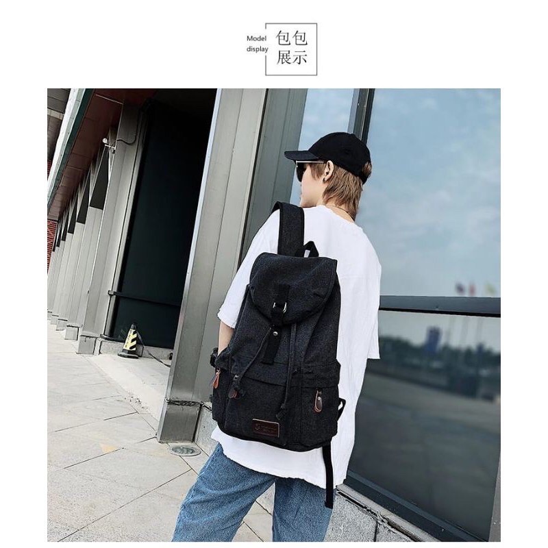 BEST SELLER!! RANSEL PRIA GHbag DIMANNE CANVAS 52333 IMPORT backpack pria wanita kuat bagus HA R8Z4