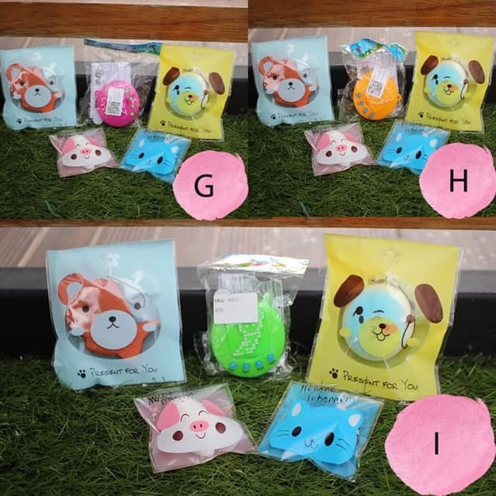 Paket Tamagotchi mix squishy four murah berkualitas