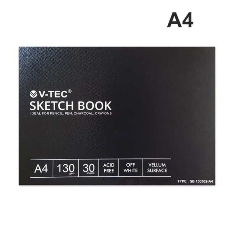 

V-TEC SKETCH BOOK A4 ACID FREE 160GSM