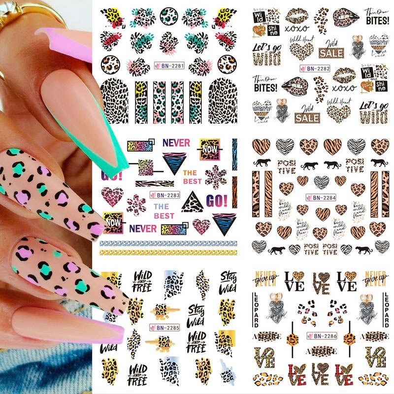 12pcs / Set Stiker Kuku Desain Lavender Floewrs Gelombang Untuk Dekorasi Nail Art DIY