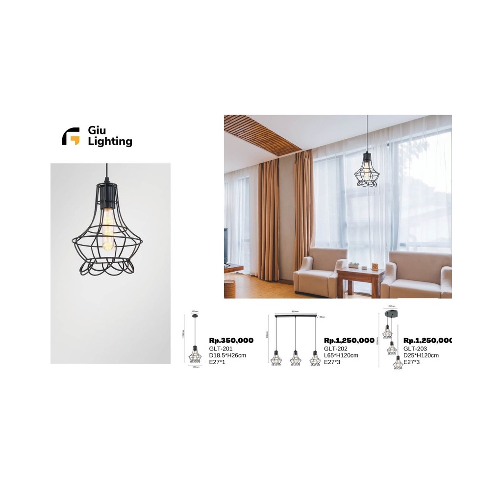 Lampu Gantung Minimalis | GLT-201 GLT-202 GLT-203