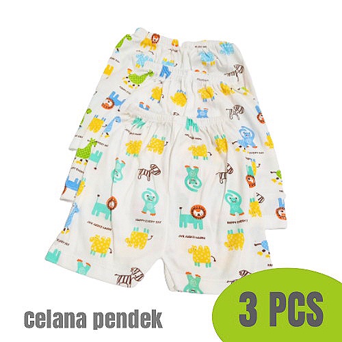 |3PCS| Celana Pendek Anak Motif Print | Celana Pendek Anak Murah