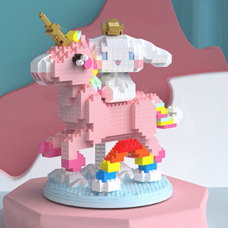 Saniro Cinnamoroll Building Blocks Toy Mini Figures Collection Ornament Kids Gift Birthday