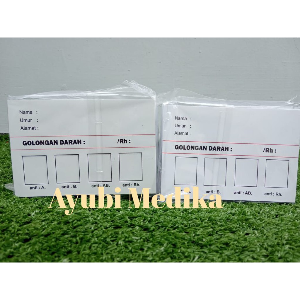 

Kartu golongan darah/Kertas Alat Tes Darah