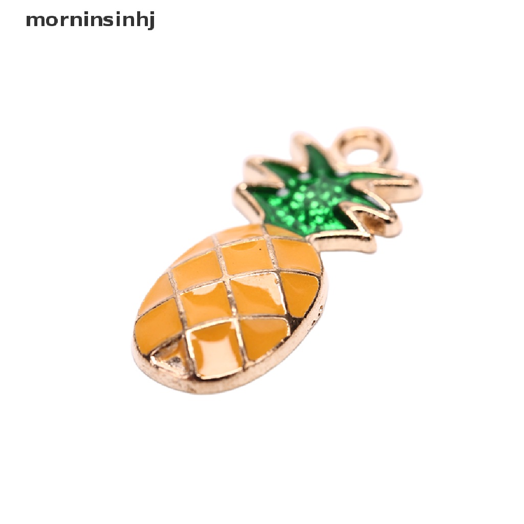 Mornin 30pcs Liontin Enamel Bentuk Buah Nanas Untuk Diy Kalunggelang