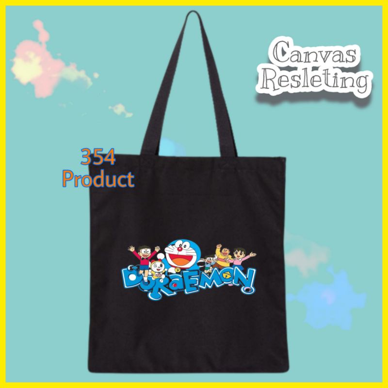 Tote bag DORAEMON dan kawan kawan | nobita suneo yas anime lucu canvas resleting