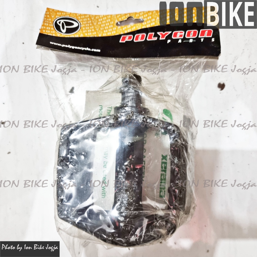 Pedal Sepeda Polygon Alloy Xerama As Besar Stock Lama Old Stock Pelor MTB Federal Tapak Lebar Flat M