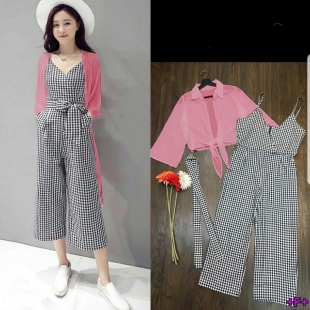 RESTOCK (8 warna)JC set kimola Komila / Stelan jumpsuit wanita terbaru / Set jumpsuit 2in1 murah