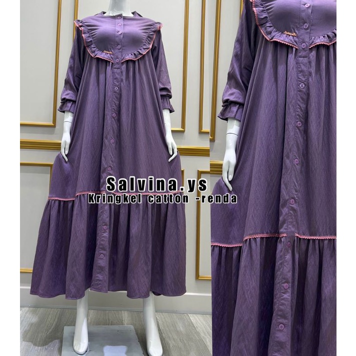 Gamis salvina ys kringkel renda dada