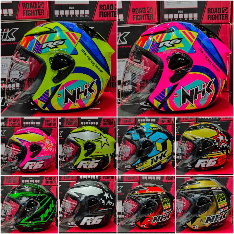 Helm Half face NHK R6 Motif