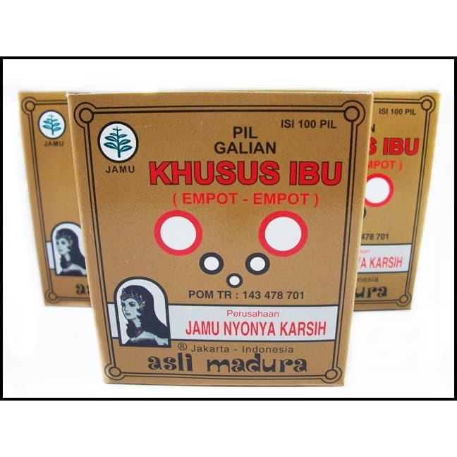 

Jamu Khusus Ibu / Empot-Empot Nyonya Karsih Suplemen Herbal Indonesia (100 pil)
