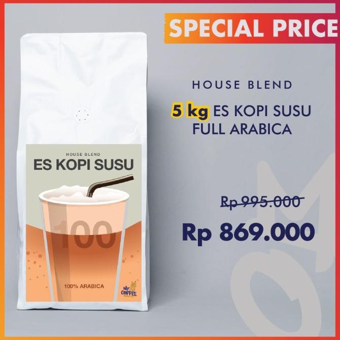 

Paket Big Blend Es Kopi susu 5kg |House Blend Mrocoffee