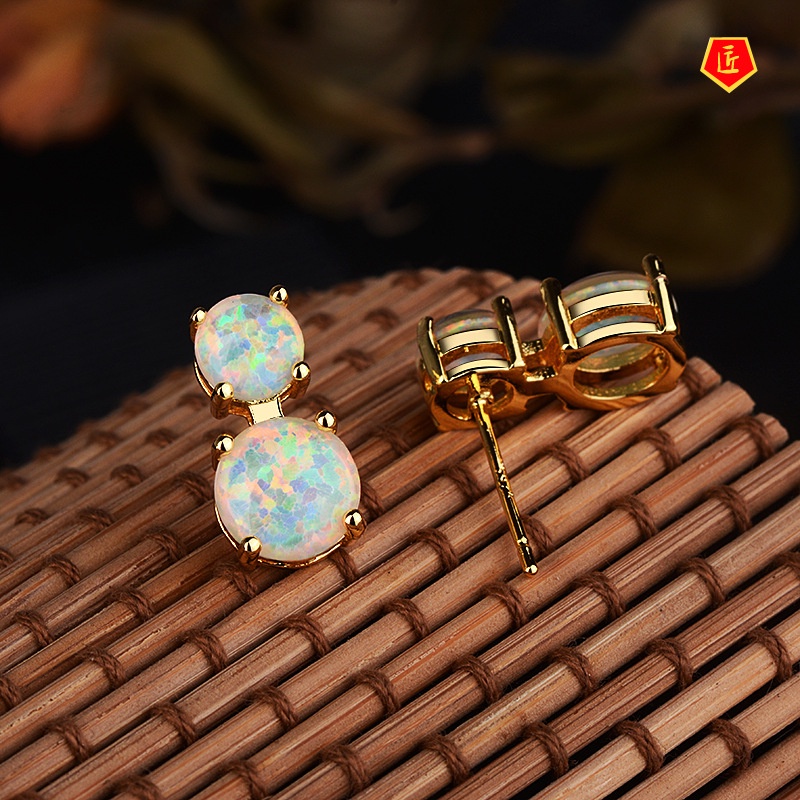 [Ready Stock]Elegant Classic Opal Earrings