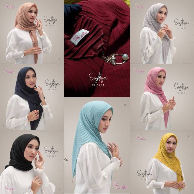 Jilbab Instan Segitiga Plisket by Cerillo