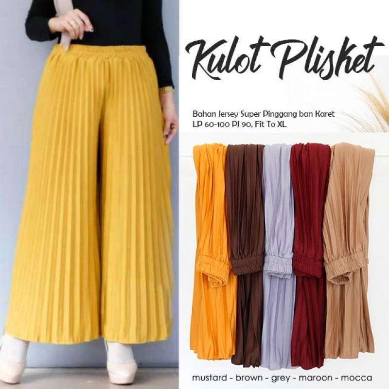 KULOT PLISKET XXL JUMBO / CELANA KULOT WANITA JUMBO