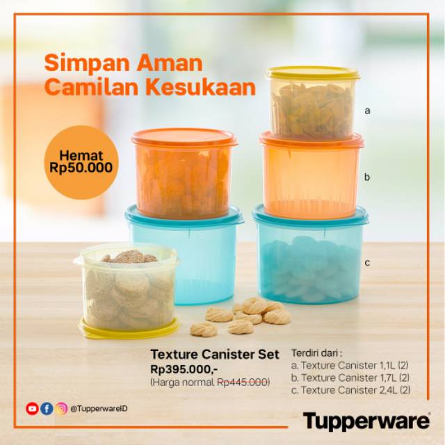 Texture canister by tupperware