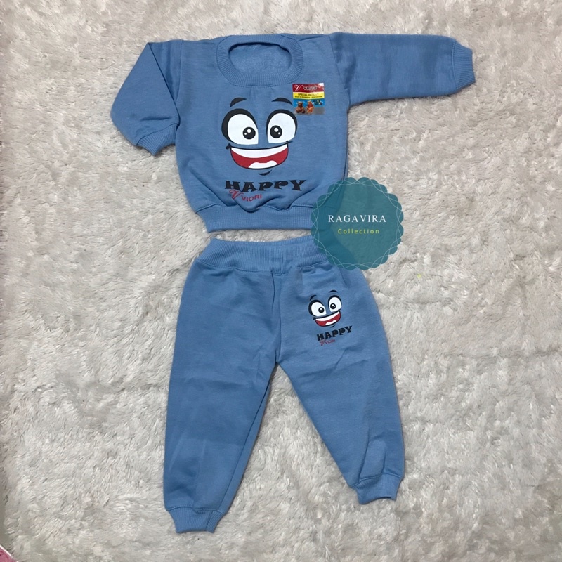 setelan sweater anak laki-laki/perempuan  happy viori 2-12 Bulan