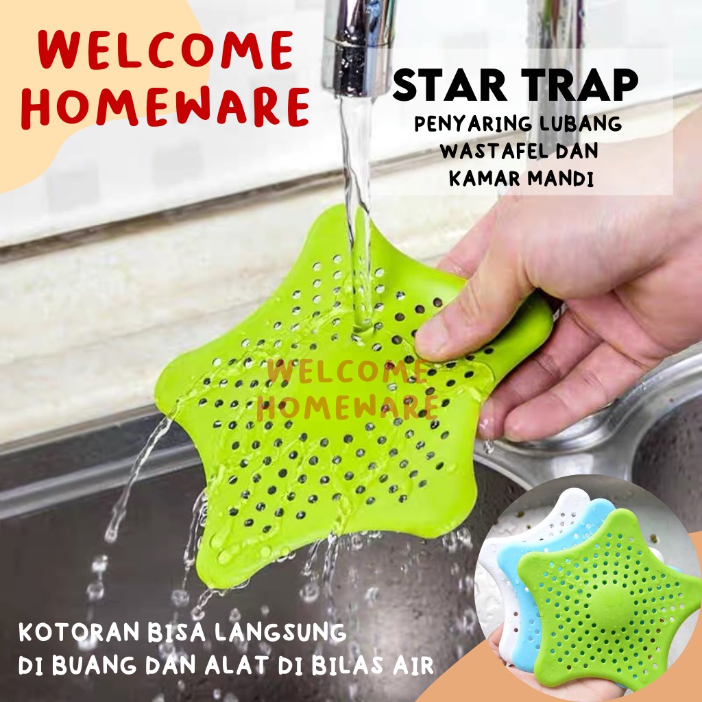 Star Trap Penyaring Saringan Bintang Karet Wastafel Lubang Air Sampah