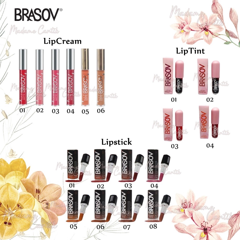 ✿ MADAME ✿ BRASOV LIP CREAM MATTE FRESH LONG LASTING LIPSTICK LIP TINT BPOM