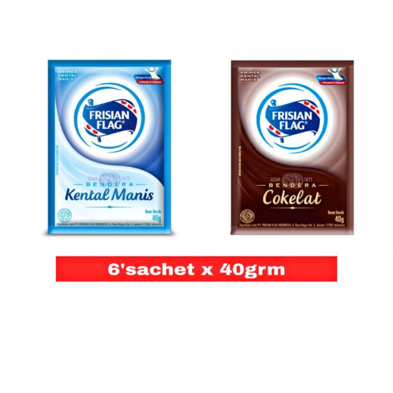 

Susu frisian flag bendera 6 x 40 gram