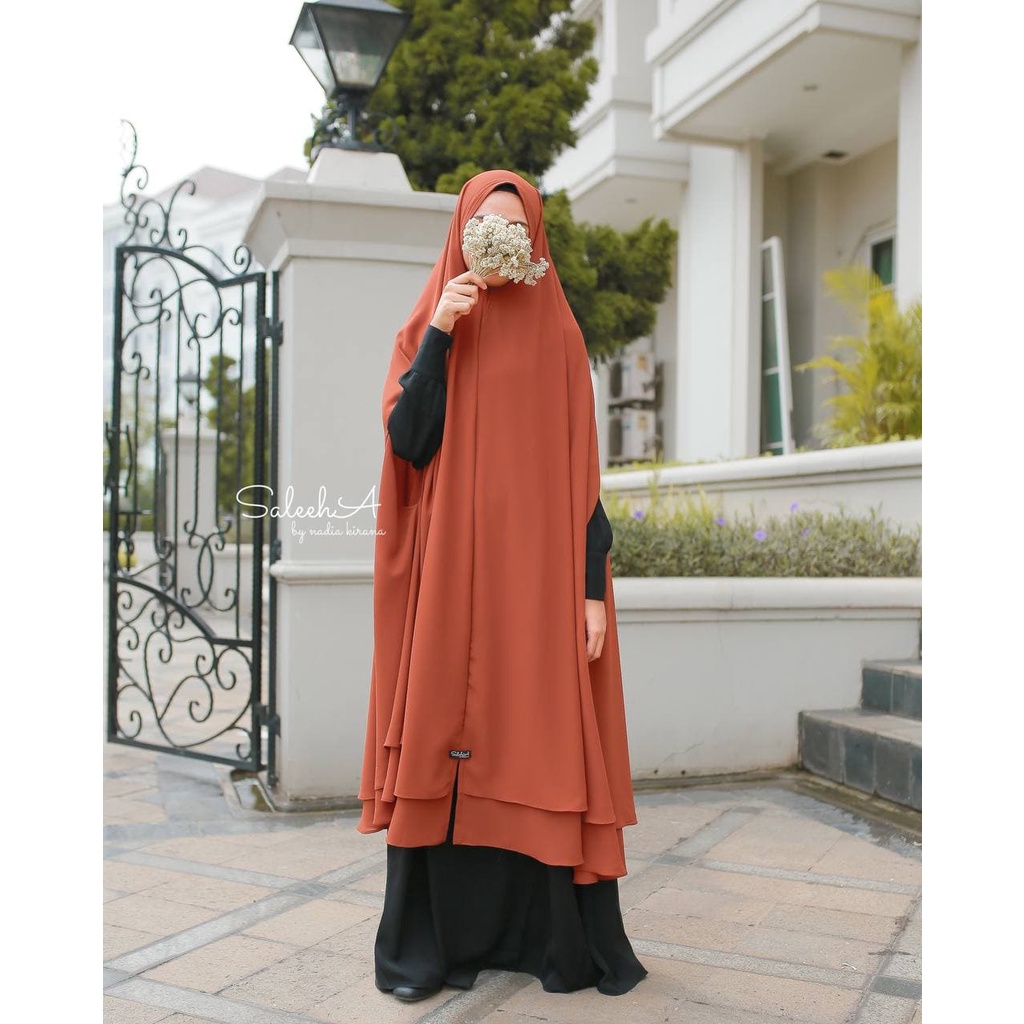 KHIMAR LALUNA by SALEEHA warna Terracotta
