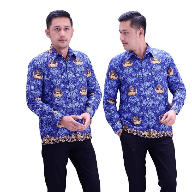 Batik Korpri Pria Terbaru 2023 Lapis Furing Bahan Katun 40S