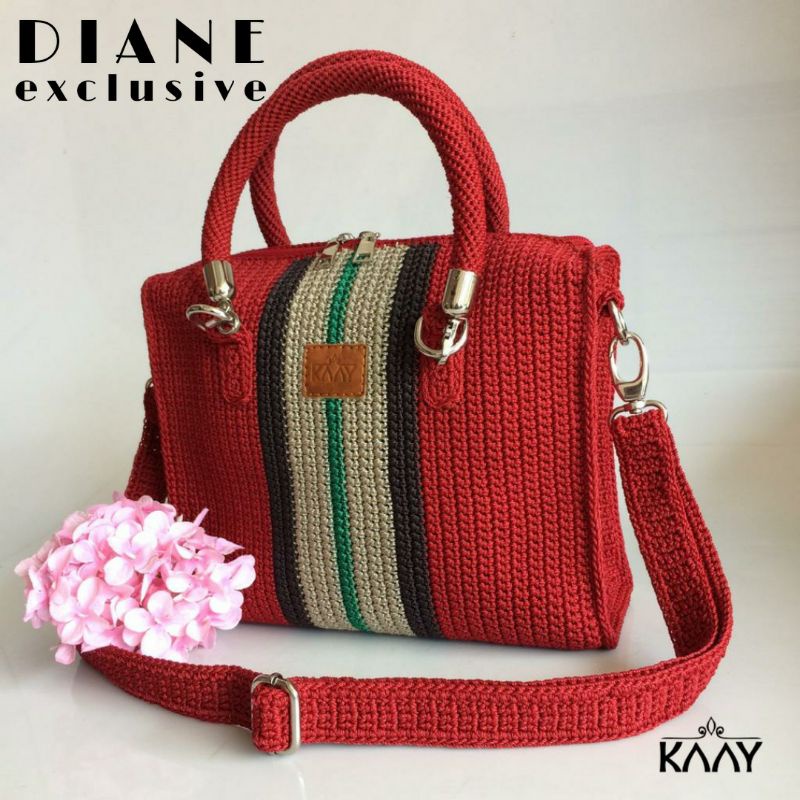 Tas wanita selempang jinjing rajut jogja model DIANE ori