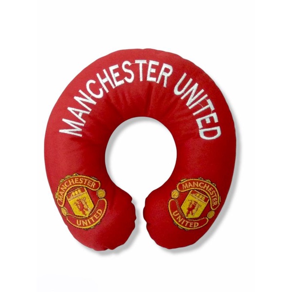 Bantal Leher Team Bola Manchester United Bahan Velboa isi Darcon Man-United