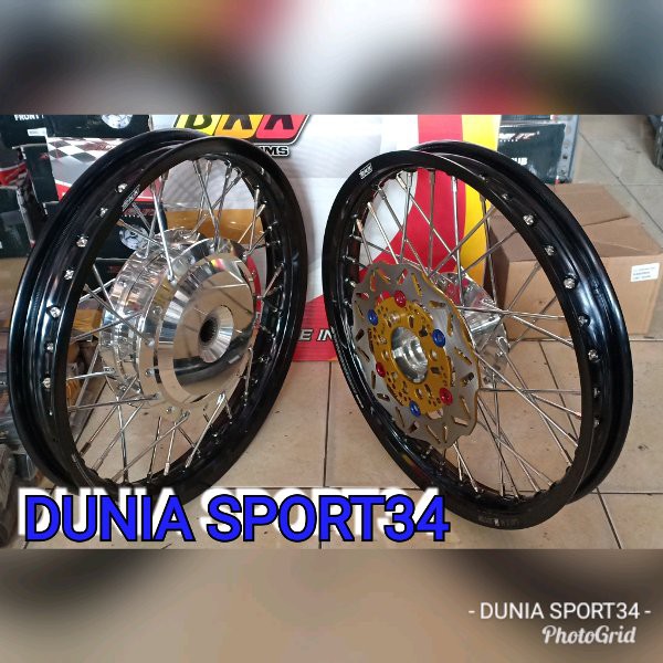 TOPPP sepaket velg bkk ring14 tromol set jari-jari bonus cakram berikut stel velg mio-mio j-mio