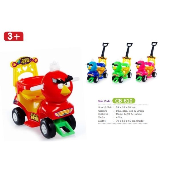 Mainan Anak Mobil Duduk Mobil Dorong Bird CB 610 SHP Toys Mobilan