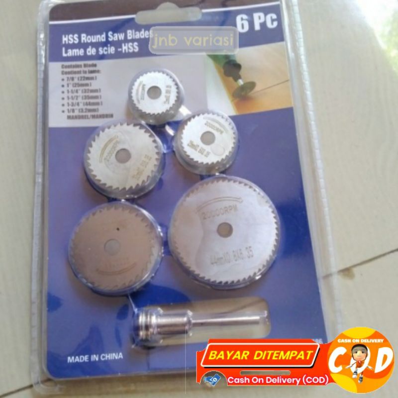 Mata gergaji mini circular saw 6 pcs Mata bor mini potong kayu triplek