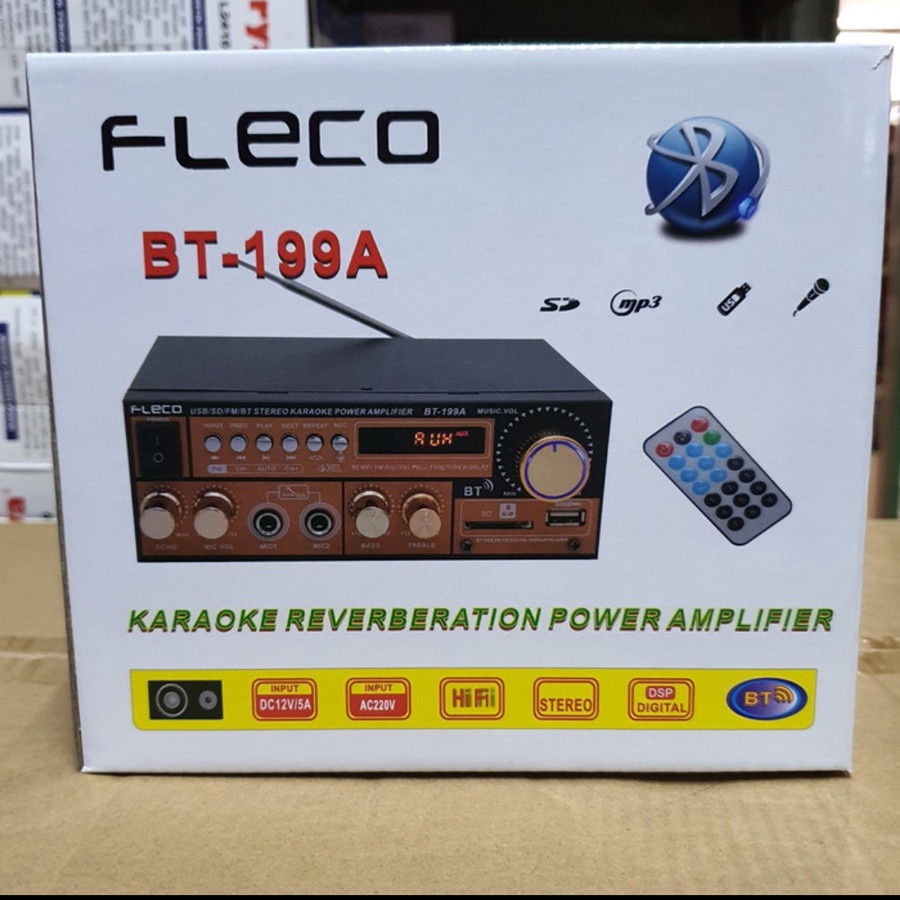 COD Amplifier Bluetooth Fleco BT-199A - Murah//Ampli Karaoke Fleco BT-199A