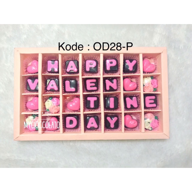 

Coklat valentine spesial kado romantis custom tulisan cokelat request ucapan bikin nama premium