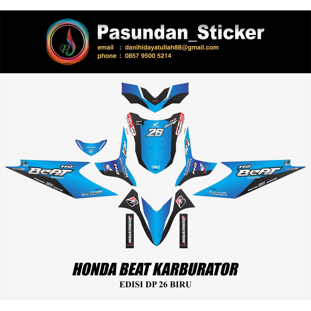HONDA BEAT KARBURATOR EDISI DP 26 BIRU