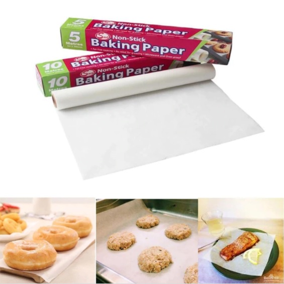 Non Stick Baking Paper 5M &amp; 10M / Kertas Roti Alas Loyang Kue