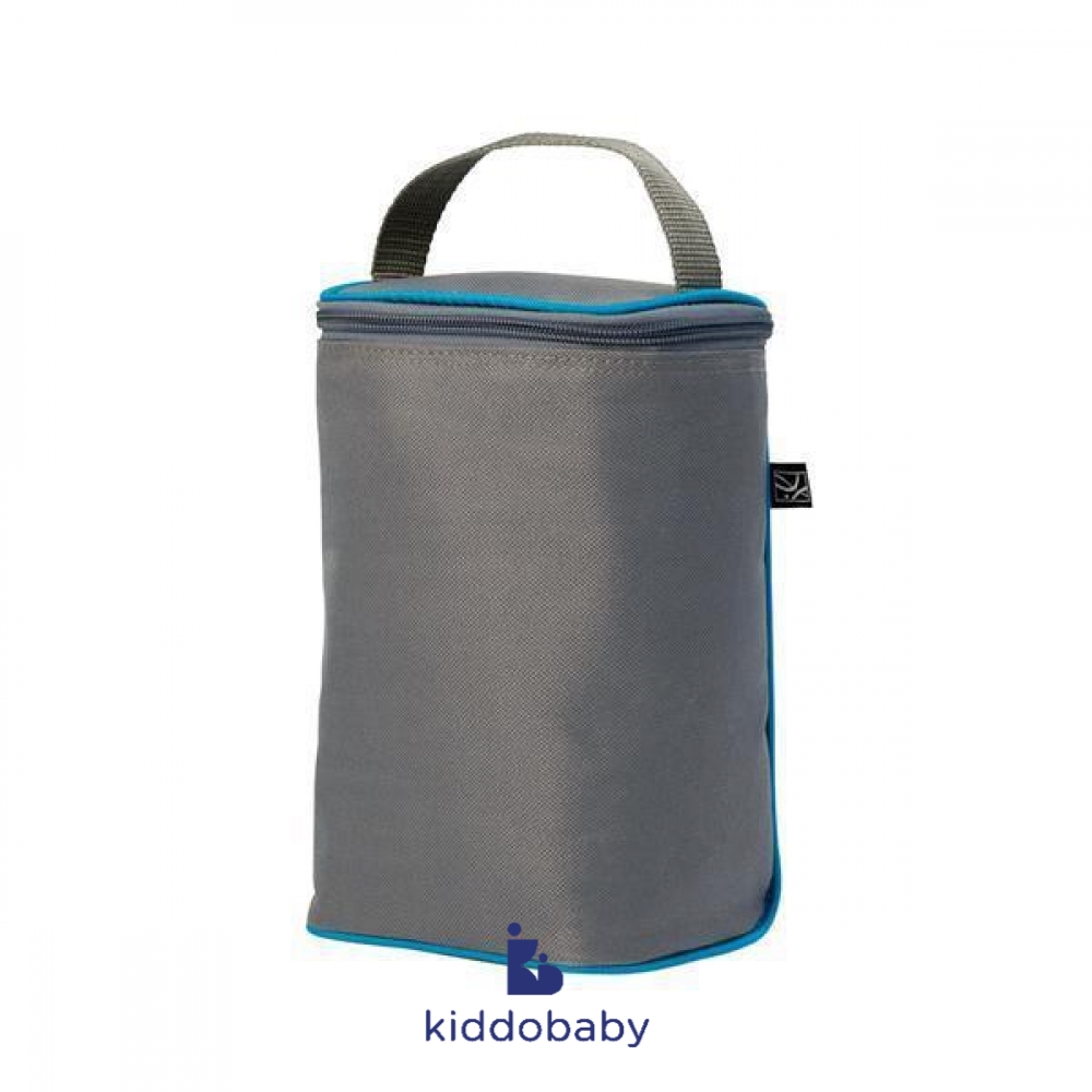 J.L. Childress Tall Two-Cool 2-Bottle Cooler - Grey/ Teal