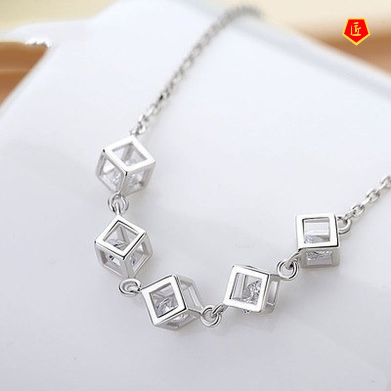 [Ready Stock]Korean Style Fashion Simple Cube Bracelet