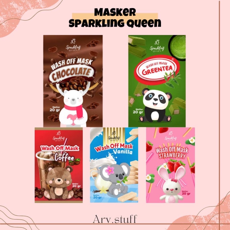 SQ Sparkling Queen Masker Organik Snack Series / Masker organik yang kekinian dapat melembabkan mencerahkan menutrisi menghilangkan jerawat dan mengatasi semua permasalahan kulit wajah dengan harga murah meriah dan bestsaller