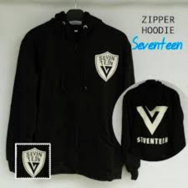 JAKET HOODIE SEVENTEEN SHIELD LOGO KPOP