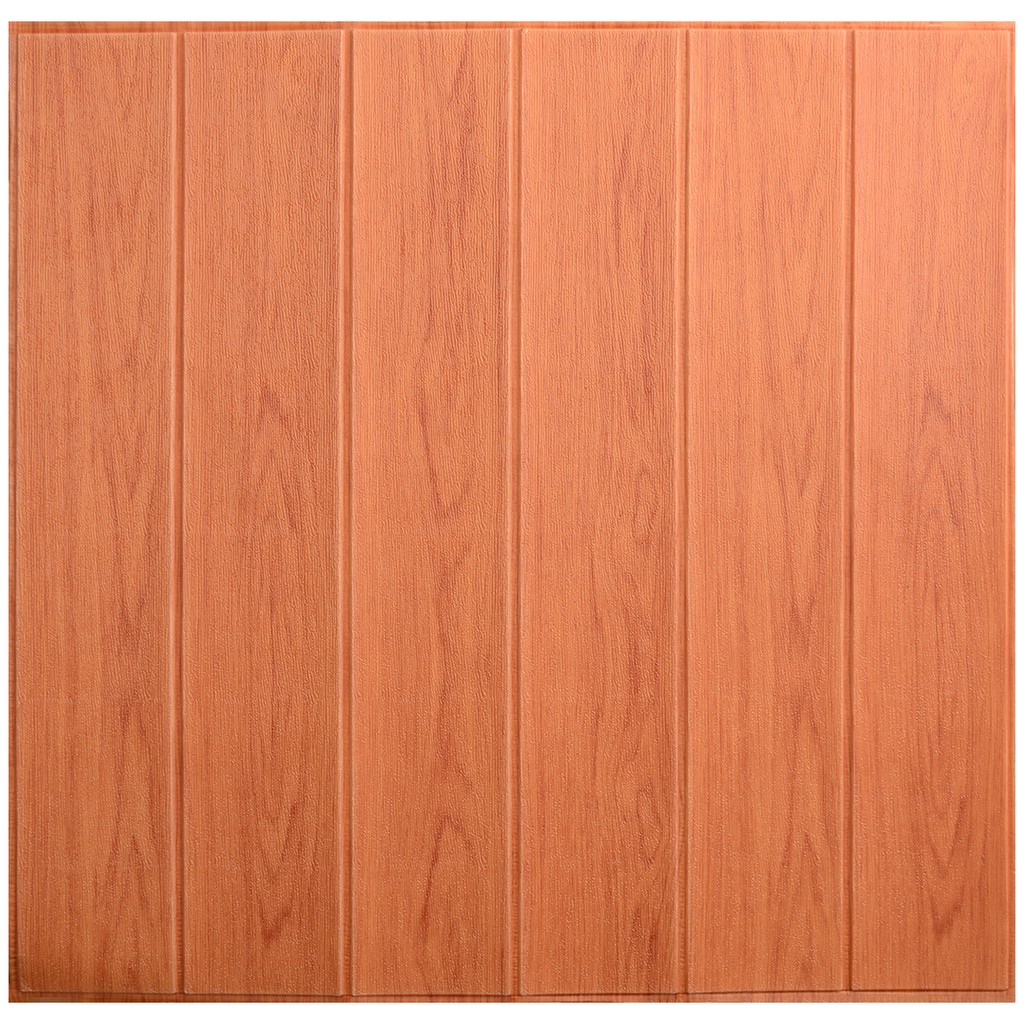 [COD] Wallpaper Dinding 3D Motif Kayu Wood Foam 70*70cm Dekorasi Kamar High Quality Walpaper-COKLAT