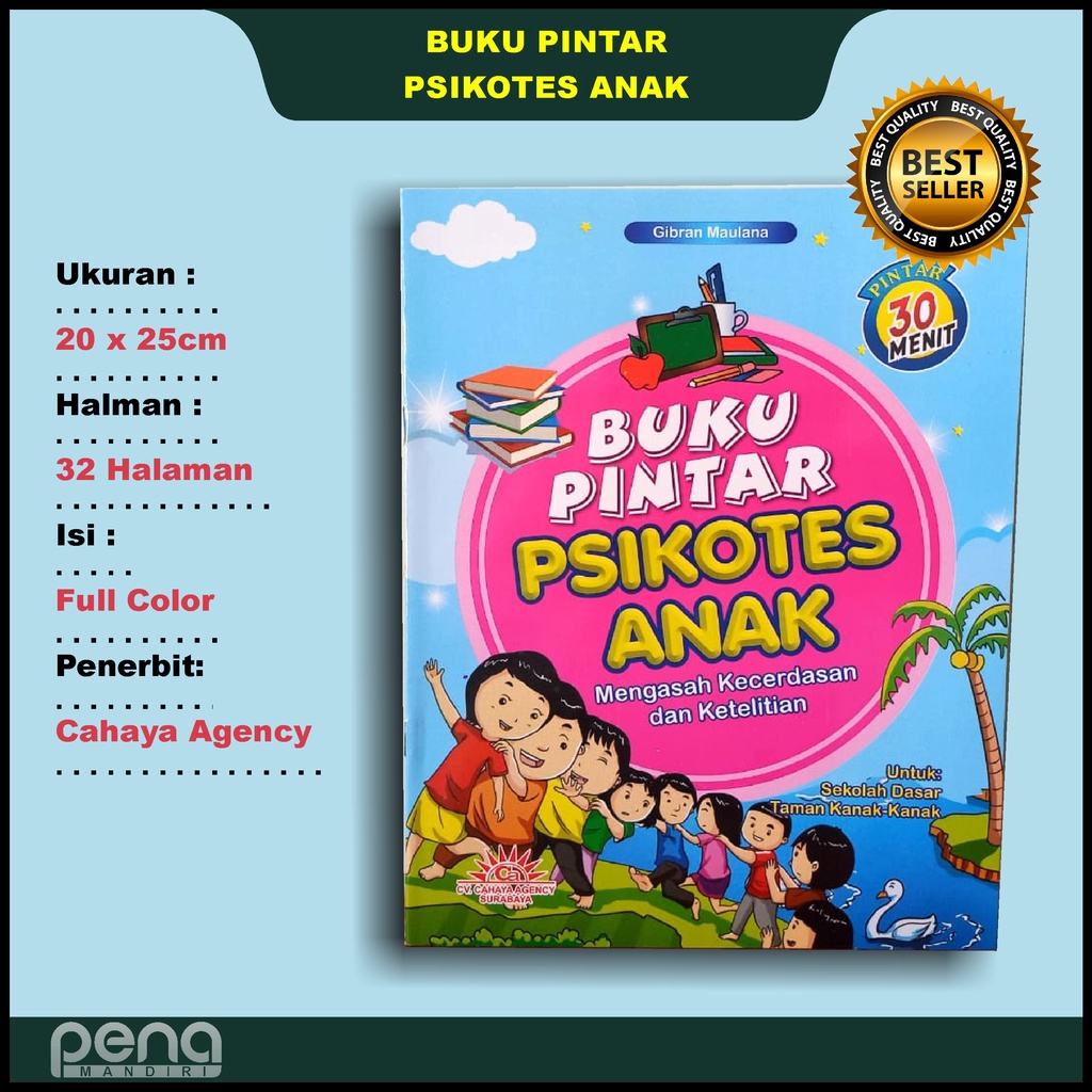 Buku Pintar 30 Menit Psikotes Anak Untuk TK dan SD