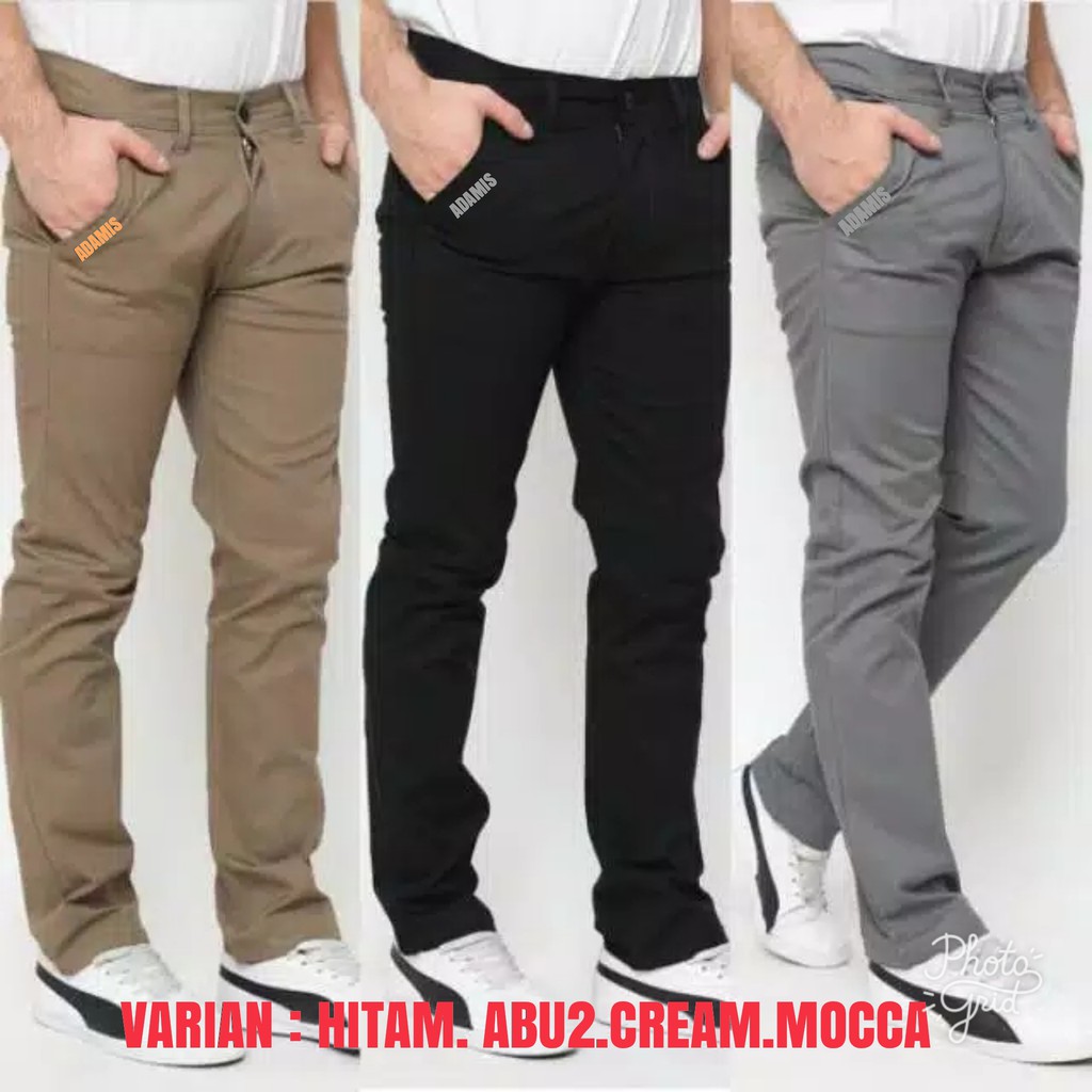  CELANA  CHINO  PANJANG PRIA  KERJA HARIAN SANTAI CASUAL 