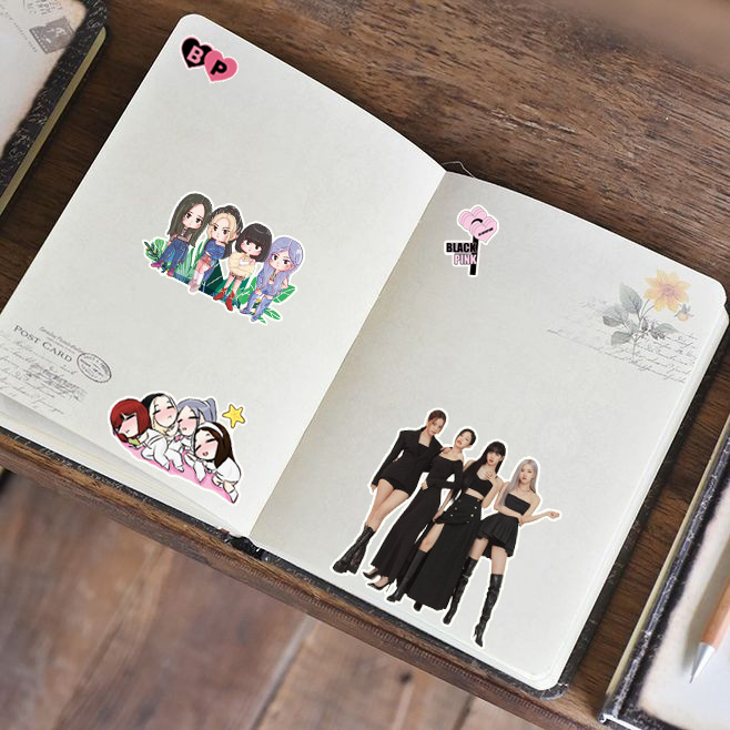 100pcs Stiker KPOP BLACKPINK Untuk Dekorasi ALBUM Fotoscrapbookdiary DIY