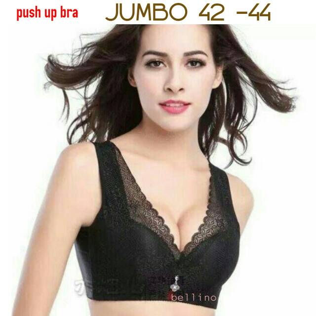 Bh Penekan Lemak Jumbo  42 44 Push Up Bra Kawat Busa Tipis 8117