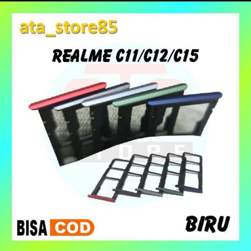 Simtray SimLock Slot Sim SimCard Tempat Kartu Realme C11 / C12 / C15 Original