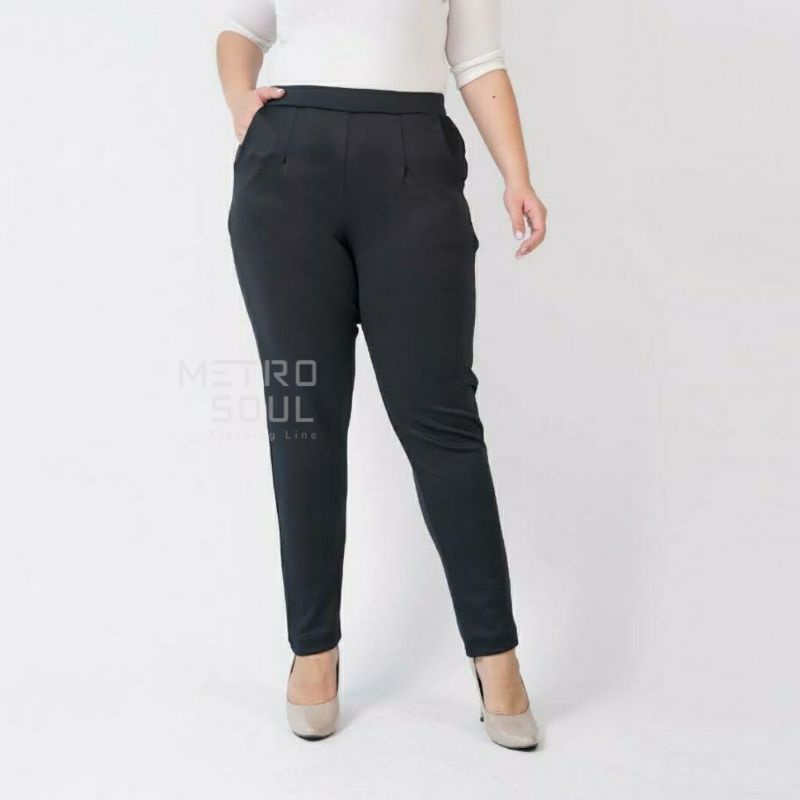 CELANA SCUBA BASIC PANTS SIZE M-XXL/PANTS/CELANA PANJANG WANITA