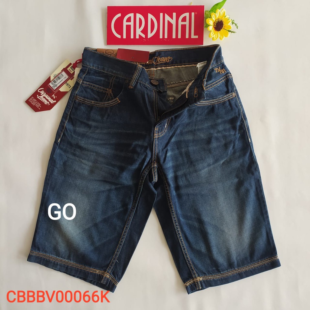 gof 27-28 CARDINAL CBBBV Celana Pendek Jeans Bermuda Casual Sobek Slimfit Reguler Fit Cowok Dewasa